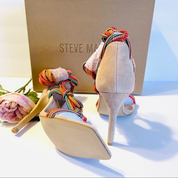Steve Madden | Shoes | Nwt Steve Madden Slit Suede Ankle Wrap Dress Sandals  | Poshmark